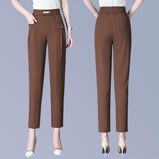 SMZ15842 2024冰凉哈伦裤女夏季薄款高腰显瘦垂感中年妈妈九分萝卜休闲裤子 商品图2