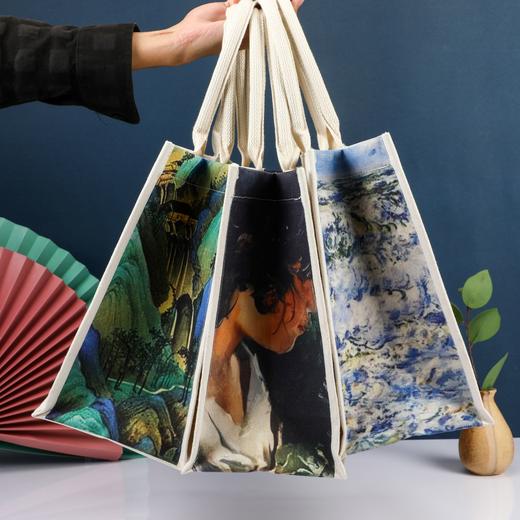 油画覆膜帆布托特包手提包手拎外出单肩购物袋大容量定制帆布袋 商品图6