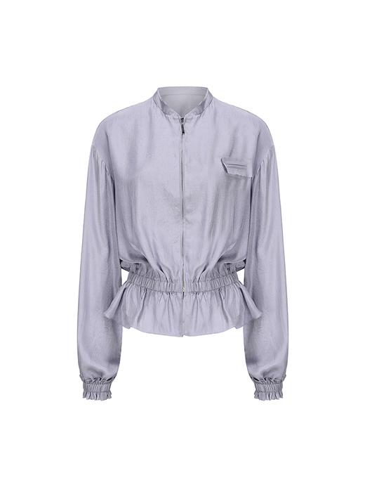 【半岛情书】复古设计感拉链醋酸上衣 商品图4