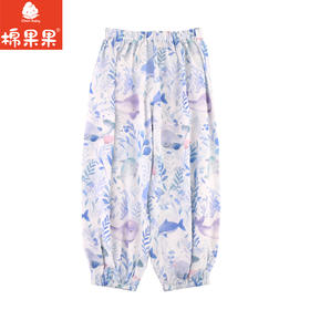 棉果果夏季新品女童爽滑梭织九分裤M222208424215