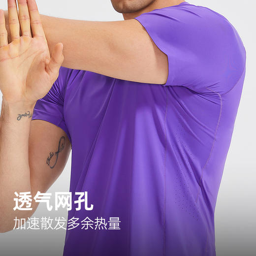 科里芙男士休闲冰感吸汗速干透气宽松后logo圆领跑步短袖 商品图2