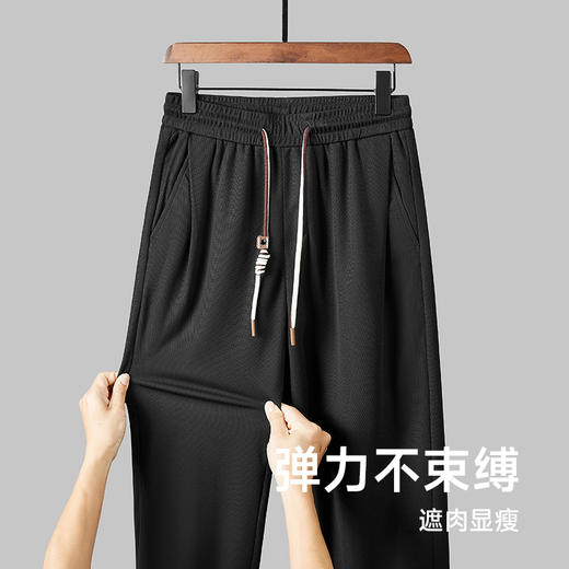【Q】【夏季薄款】【新款DDP】大依优型大码束脚休闲裤运动裤弹力松紧腰加肥加大宽松大码男士长裤 商品图2