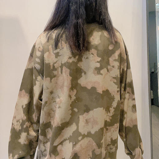 仓发12GD圆领字母饰品扎染长袖卫衣40205（绿） 春季 402161032105 商品图2