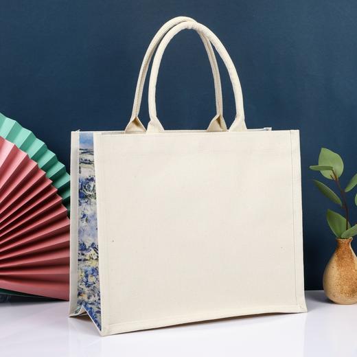 油画覆膜帆布托特包手提包手拎外出单肩购物袋大容量定制帆布袋 商品图2