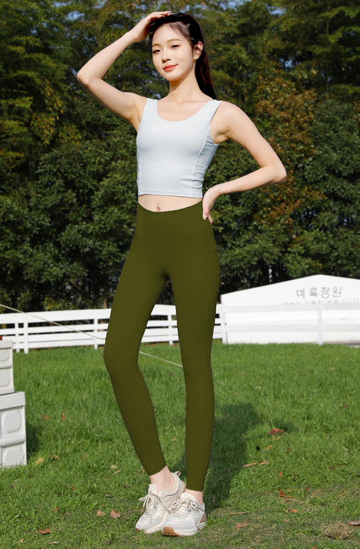 哈瓦塔多巴胺裸感腰精裤九分裤2.0H341108 商品图9