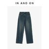 IN AND ON 牛轻氧桑蚕丝  复古水洗微阔牛仔裤 54221 商品缩略图2