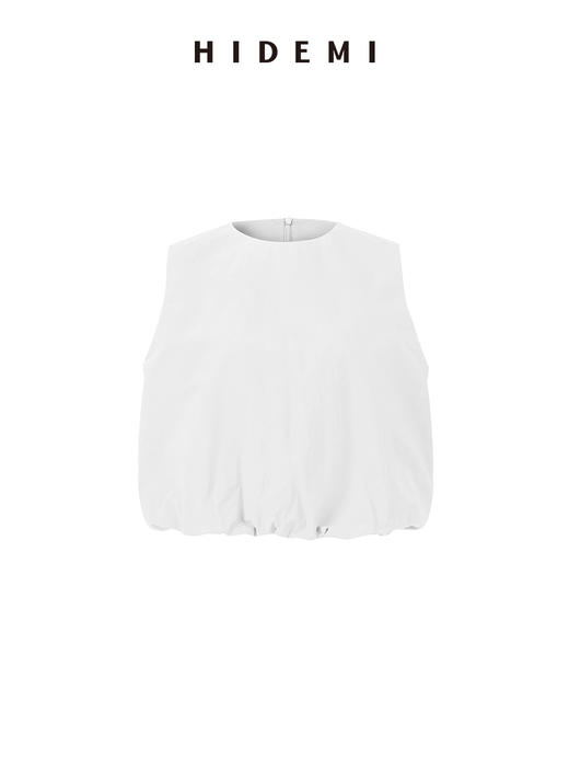 HIDEMI 微褶皱水洗棉简约设计大口袋休闲伞状上衣半身裙套装 商品图11