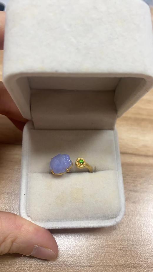 JS(小白）18K金镶翡翠戒指（貔貅款） 商品图0