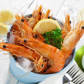 禧美海产白对虾 无冰净重400g/盒 22-27只 盐冻锁鲜 烧烤 烧烤轻食 海鲜 商品图0