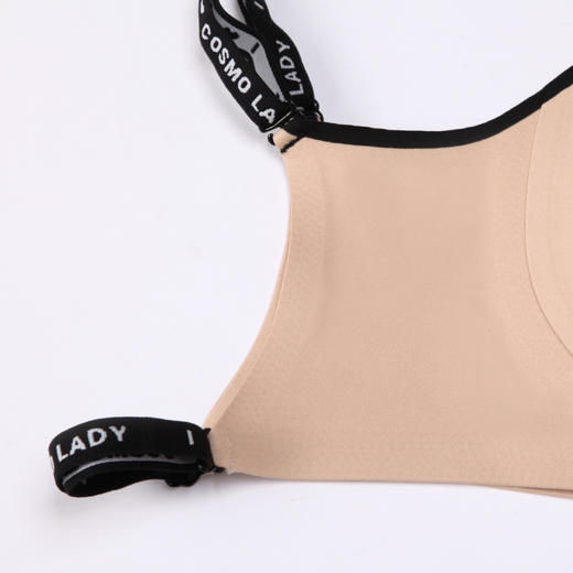 都市丽人Vbra内衣无痕杯面内衣女泳布文胸无尺码3/4杯中厚无钢圈无排扣LB464K 商品图7