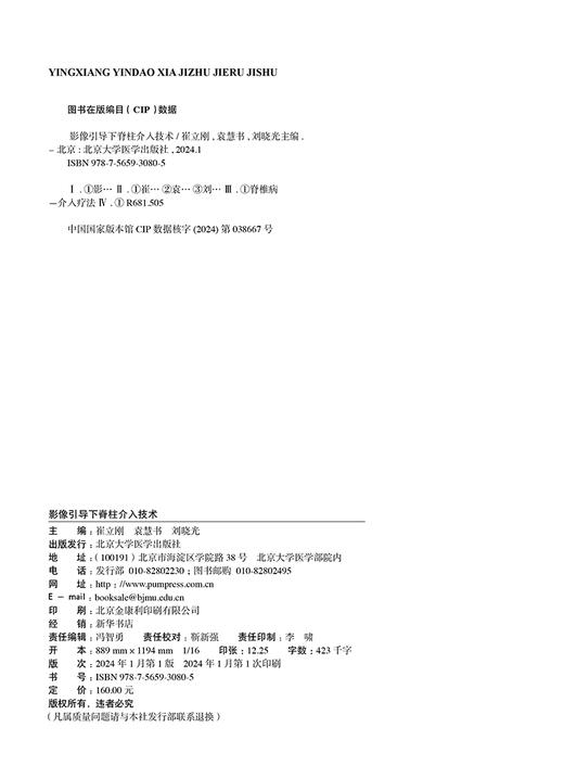 脊柱微创外科前沿与创新手术丛书 影像引导下脊柱介入技术 十四五时期重点出版物出版专项规划项目 北京大学医学出版9787565930805 商品图3