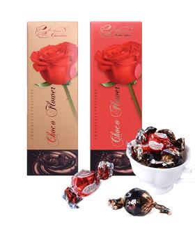 意大利安娜什锦巧克力金色玫瑰/红色玫瑰礼盒80g 一盒6颗两种口味搭配独立包装 044147/044146