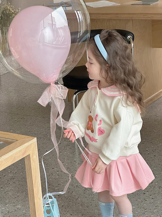 【活力学院风套装】女童春秋季套装2024新款儿童洋气时髦裙子女宝宝春装学院风两件套 商品图4