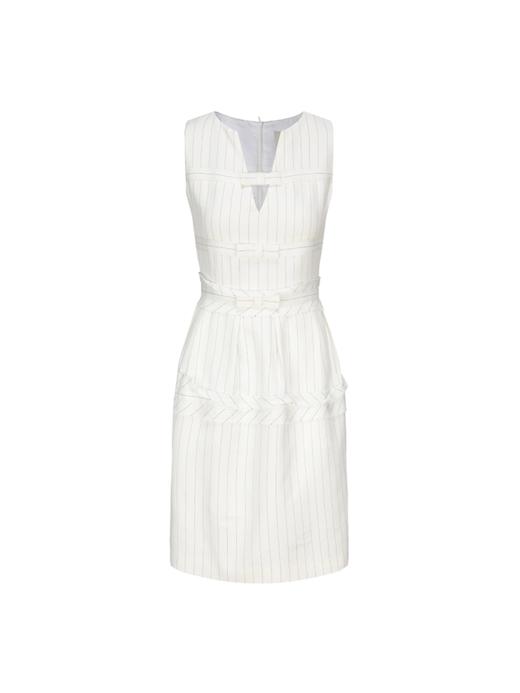 【邂逅】缠绕线条收腰廓形无袖醋酸连衣裙 商品图4