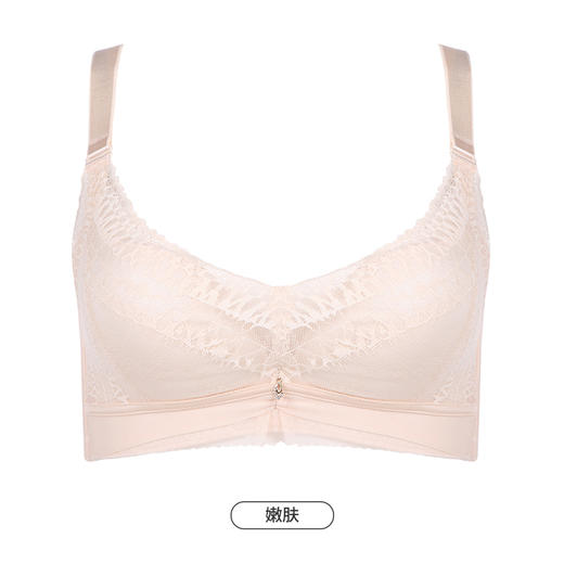 都市丽人舒软挺塑轻塑调整型内衣女蕾丝塑身AB杯3/4杯中厚文胸无钢圈三排扣LJ44C5 商品图12
