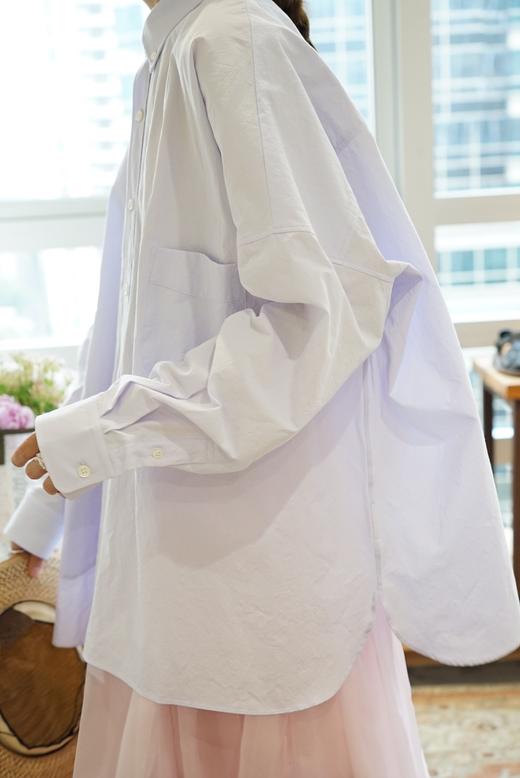 ECOLE DE CURIOSITES 长袖不对称设计衬衫(两边可分离) 商品图10