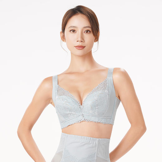 都市丽人美体纤塑中塑调整型内衣女蕾丝塑身C杯3/4杯超薄文胸无钢圈四排扣LJ43C7 商品图1