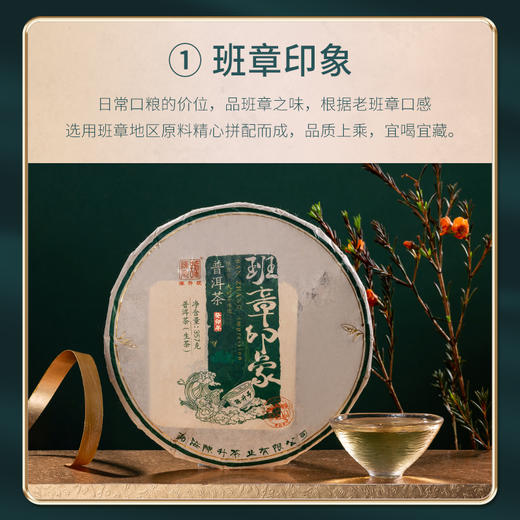【印象系列套餐】2022年陈升号普洱茶生茶班章印象+易武印象+南糯印象+布朗印象357g*4饼 商品图4