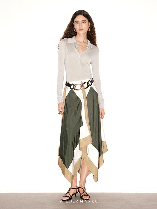 【薄荷弹珠】复古老钱风长袖冰感针织上衣 商品图2