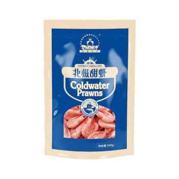 仁豪水产熟冻北极甜虾 净重1斤 60-85只/袋 即食冰虾 家庭聚餐 解冻即食 商品图1