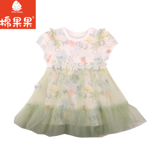 棉果果夏季新品女童纯棉网纱连衣裙M222701224247 商品图1