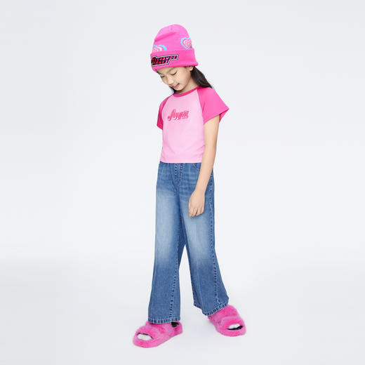 女童修身全棉T圆领短袖新款夏季安奈儿童装实体店同款AG421768 商品图6