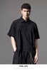 PINLI品立夏季新款暗纹短袖休闲衬衫男士潮牌宽松连肩袖衬衣B242113050 商品缩略图9