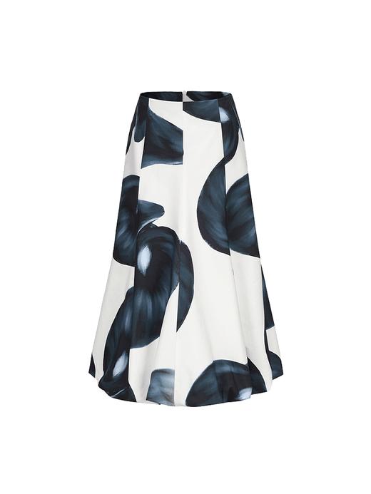 【清晨花园】品牌定染马蹄莲印花中长款花苞半裙 商品图4