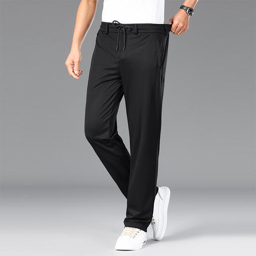 【夏季薄款】【新款DZP】大依优型大码男装薄款运动休闲裤加肥加大休闲裤大号裤子长裤夏季宽松胖子 商品图1