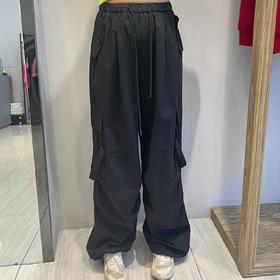 18GD松紧腰头直筒长工装裤40226（黑） 春季 408191032105