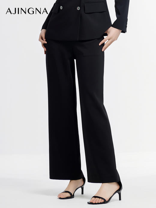 【商场同款】阿菁娜2024春季新款时髦直筒西裤A29C110009 商品图3