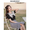 MAXRIENY格纹抽褶半身裙女春款复古通勤包臀短裙(货号:MC87SK267) 商品缩略图2