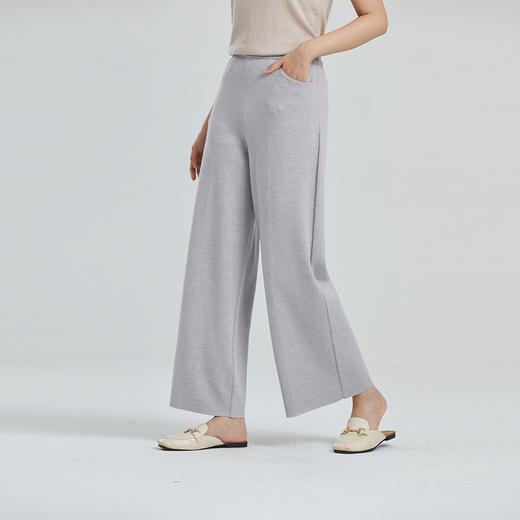 东黎 • 山羊绒 女士春夏季精纺垂感显瘦阔腿裤  4201 商品图4