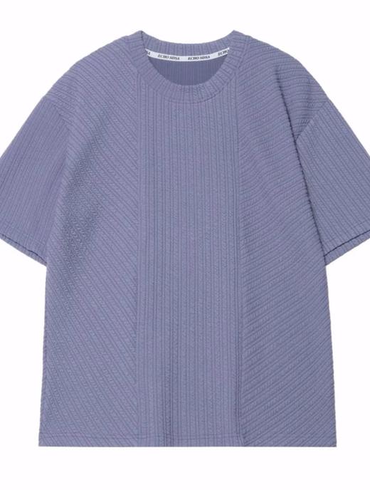 T87夏季新款泡泡纱肌理感百搭宽松短袖上衣T恤 商品图0