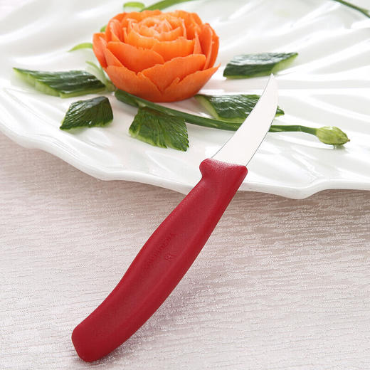 Victorinox维氏水果刀拼盘雕花刀食品弯刃小刀黑色60mm 商品图6