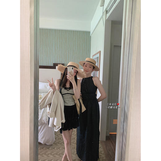 气泡绿XS/M码 金蘑菇菇 第101次心动/ 修身小短款设计感吊带背心小香风别致上衣 商品图5