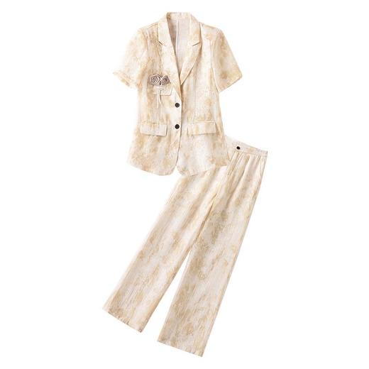 【预订·最迟6天发货】冰丝时尚套装女2024新款高端干练气质高档品牌休闲西装职业两件套 商品图4