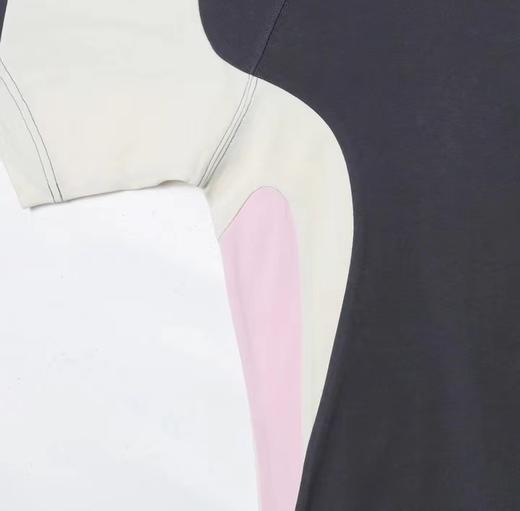 T713夏季新款时尚拼色男女短袖潮流拼接百搭上衣时尚休闲宽松T恤 商品图3