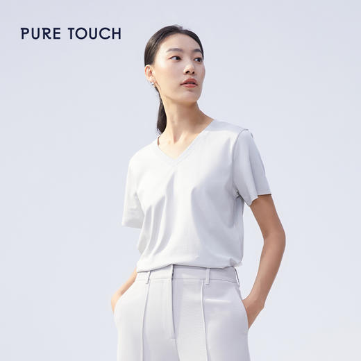 pure touch女士V领T恤1304241032 商品图1
