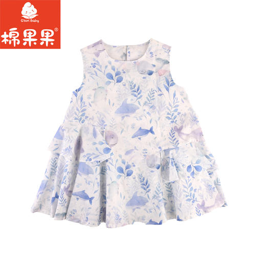 棉果果夏季新品女童纯棉无袖连衣裙M222702224223 商品图1