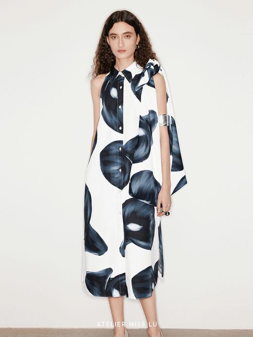 【依恋】品牌定染马蹄莲印花马甲衬衣连衣裙 商品图3