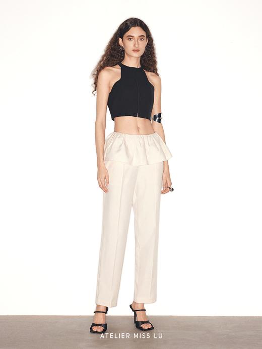 【格调派对】挖肩设计拉链挂脖背心 商品图2