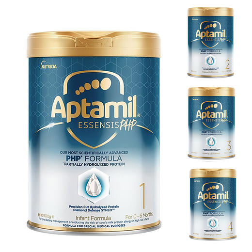 【保税】澳洲 爱他美（Aptamil） Essensis奇迹白罐水解低敏1段2段3段4段婴儿配方奶粉特殊配方奶粉 900g罐装现货 商品图0