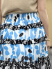 TYNVIE 撞色腰线斜开衩半裙- 蓝白印花 商品缩略图5