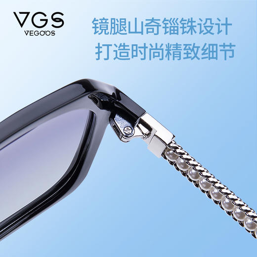 【分销】威古氏女士太阳镜偏光镜片方圆大框墨镜，辅以金属装饰，传递高级设计感 商品图12