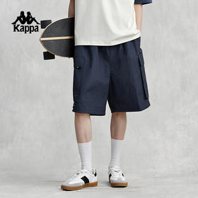 Kappa卡帕短裤2024新款男夏防水篮球裤宽松五分裤多口袋工装裤K0E32DY31D