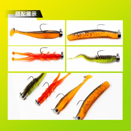 驯鱼高手钨钢内德铅头钩鲈鱼鳜鱼内德钓组浮水抢鱼防挂铅头钩软饵 商品图2
