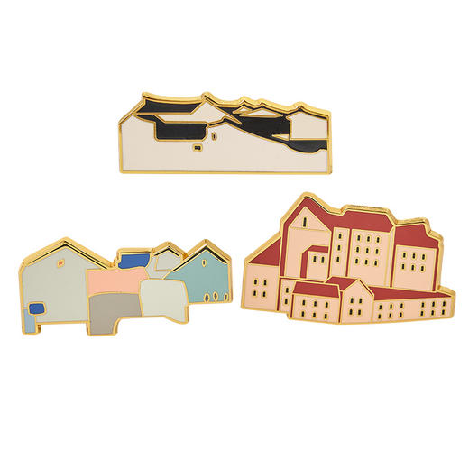 吴冠中 大宅 青岛红楼 都市之恋 系列纪念 纪念徽章 金属徽章 生日礼物 节庆礼物 商品图4