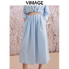 VIMAGE纬漫纪夏季新款宽松高腰显瘦通勤半身裙V2106734 商品缩略图2