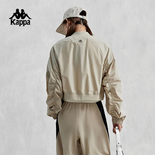 Kappa卡帕茄克2024新款女防晒夹克防泼水运动外套复古短款开衫K0E42JJ03D 商品图2